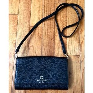 Kate Spade Black Pebbled Leather Crossbody Bag